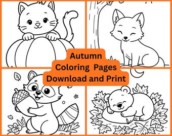 Cute Autumn Coloring Pages