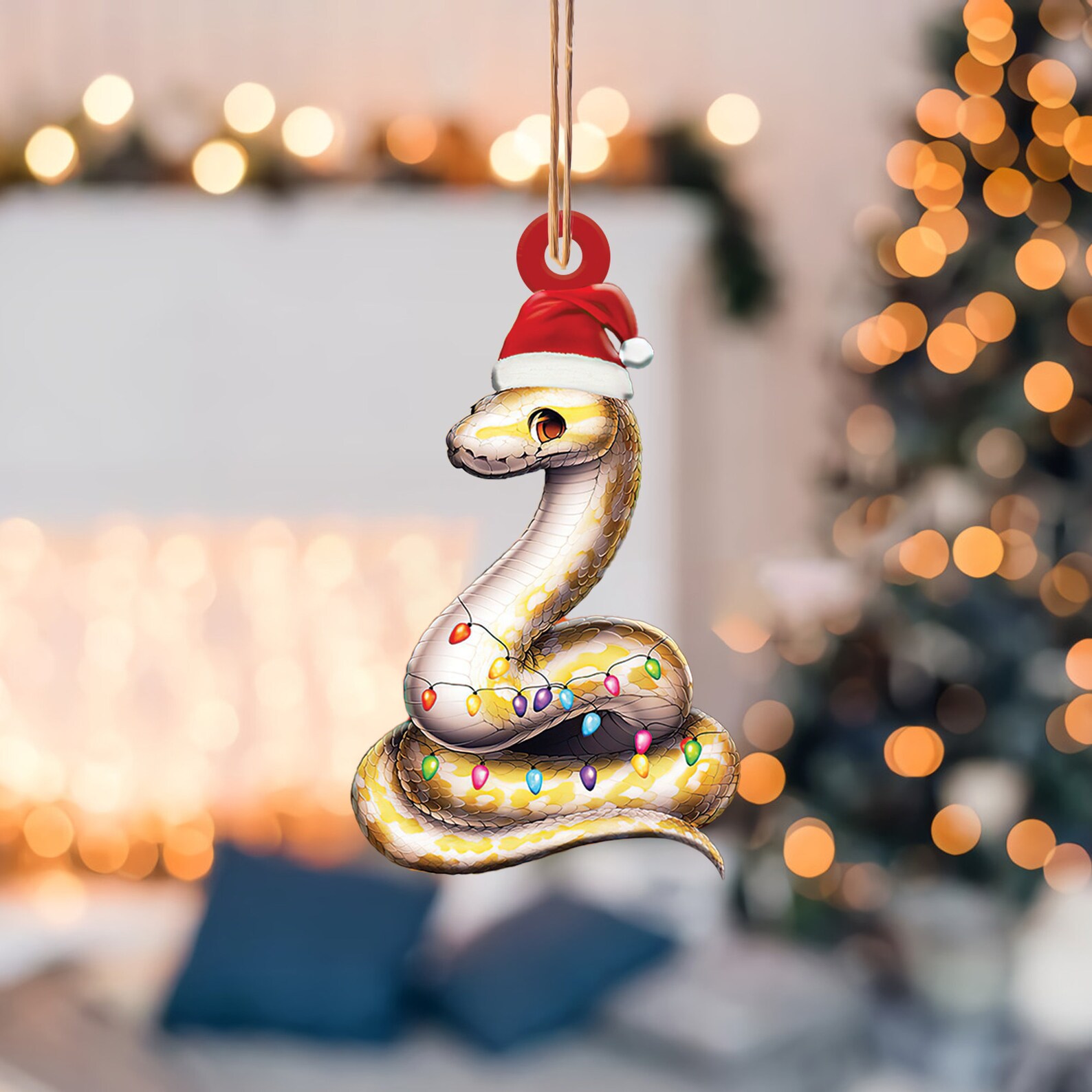 Ball Python Christmas Ornament Ball Python Christmas Lights Etsy