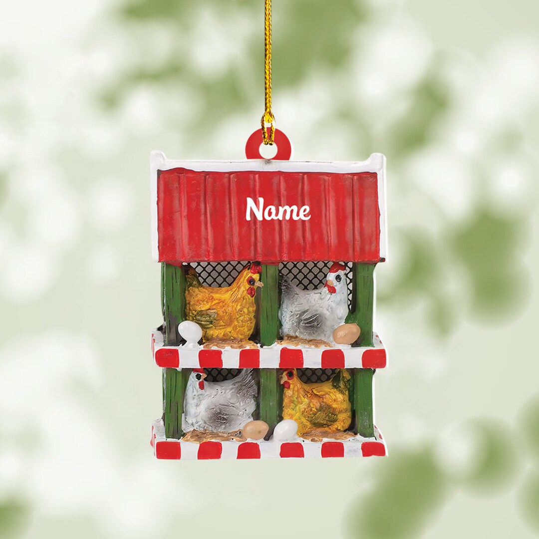 Chicken Coop Christmas Ornament Chicken Coop Ornament Gift Etsy