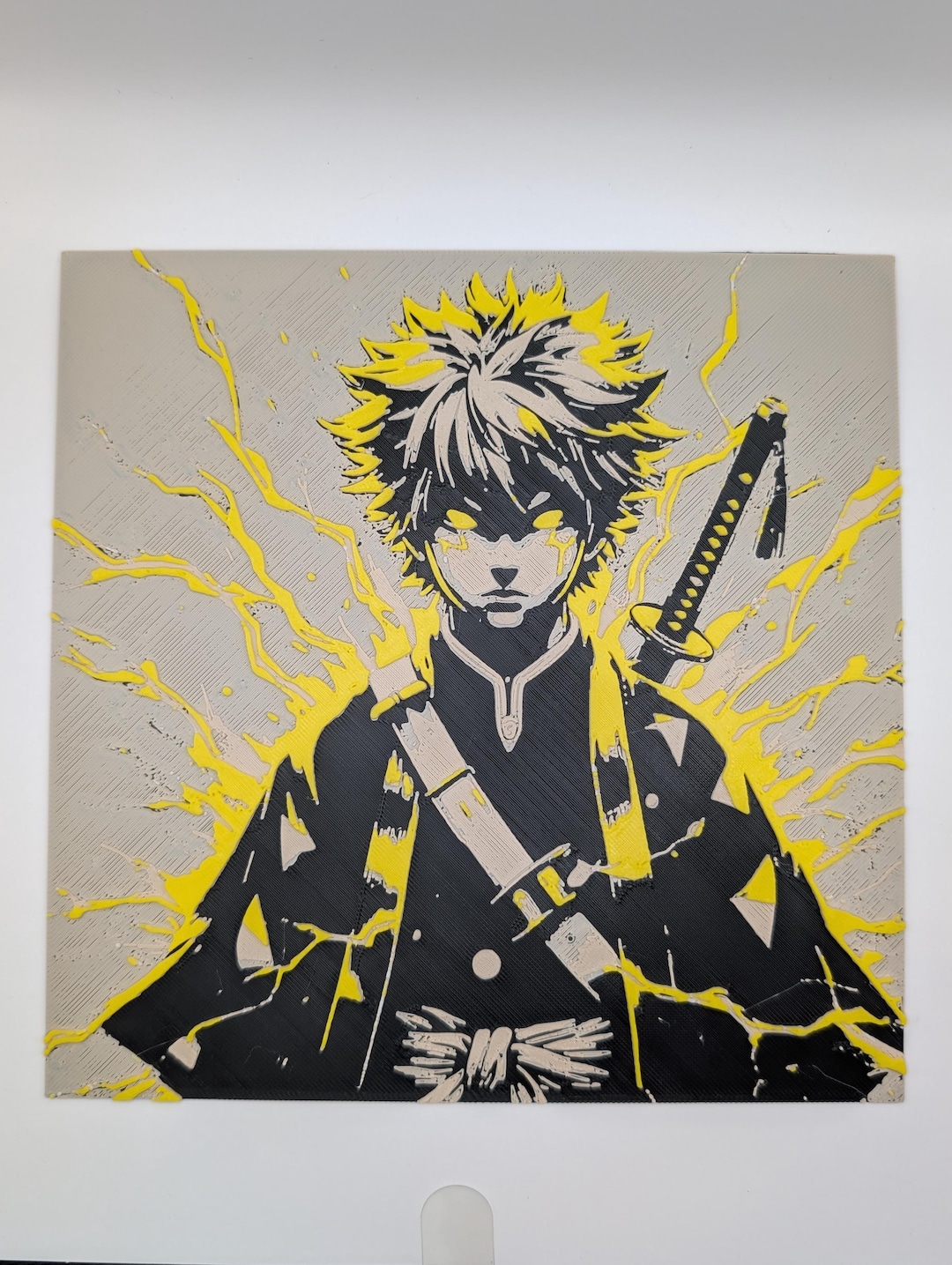 Dynamic Zenitsu Agatsuma - Thunderclap and Flash 3D Wall Art ...