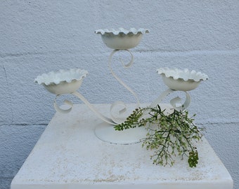 Vintage 3 candle holder - dainty and sweet, great for weddings or home decor