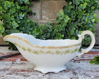 W H Grindley & Co Vintage Gravy Boat Bowl Made in England Daisy Marking