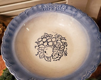 Beautiful cream and blue vintage bowl