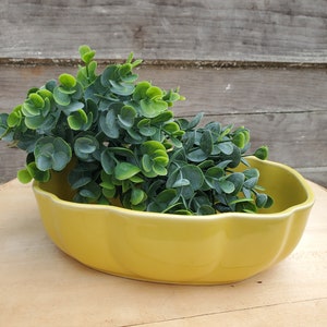 Yellow Vintage Dish Planter