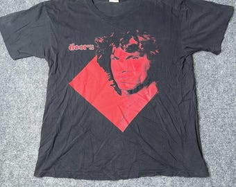 Vintage 80s Jim Morrison Wanted in County of Dade T-shirt / Band