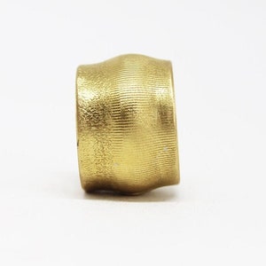 Big Bold Chunky Ring, Statement Brass Wide Ring, Handmade Art Jewelry, Contemporary Modern ring, Unique Textured Organic Ring, Massive Ring image 1