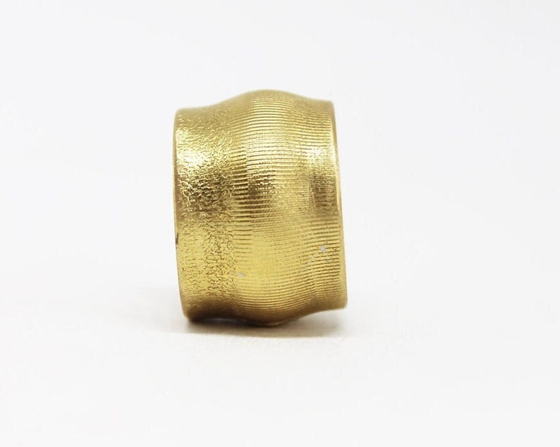 Big Bold Chunky Ring, Statement Brass Wide Ring, Handmade Art Jewelry, Contemporary Modern ring, Unique Textured Organic Ring, Massive Ring image 1