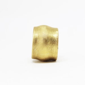 Big Bold Chunky Ring, Statement Brass Wide Ring, Handmade Art Jewelry, Contemporary Modern ring, Unique Textured Organic Ring, Massive Ring image 2