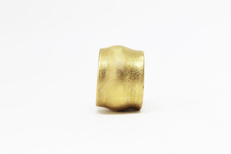 Big Bold Chunky Ring, Statement Brass Wide Ring, Handmade Art Jewelry, Contemporary Modern ring, Unique Textured Organic Ring, Massive Ring image 2