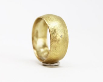 Modern Unisex Brass Ring, Texture Minimalist Unique Ring, Handcrafted Statement jewellery, Contemporary Shape Ring, Everyday Modernist Ring