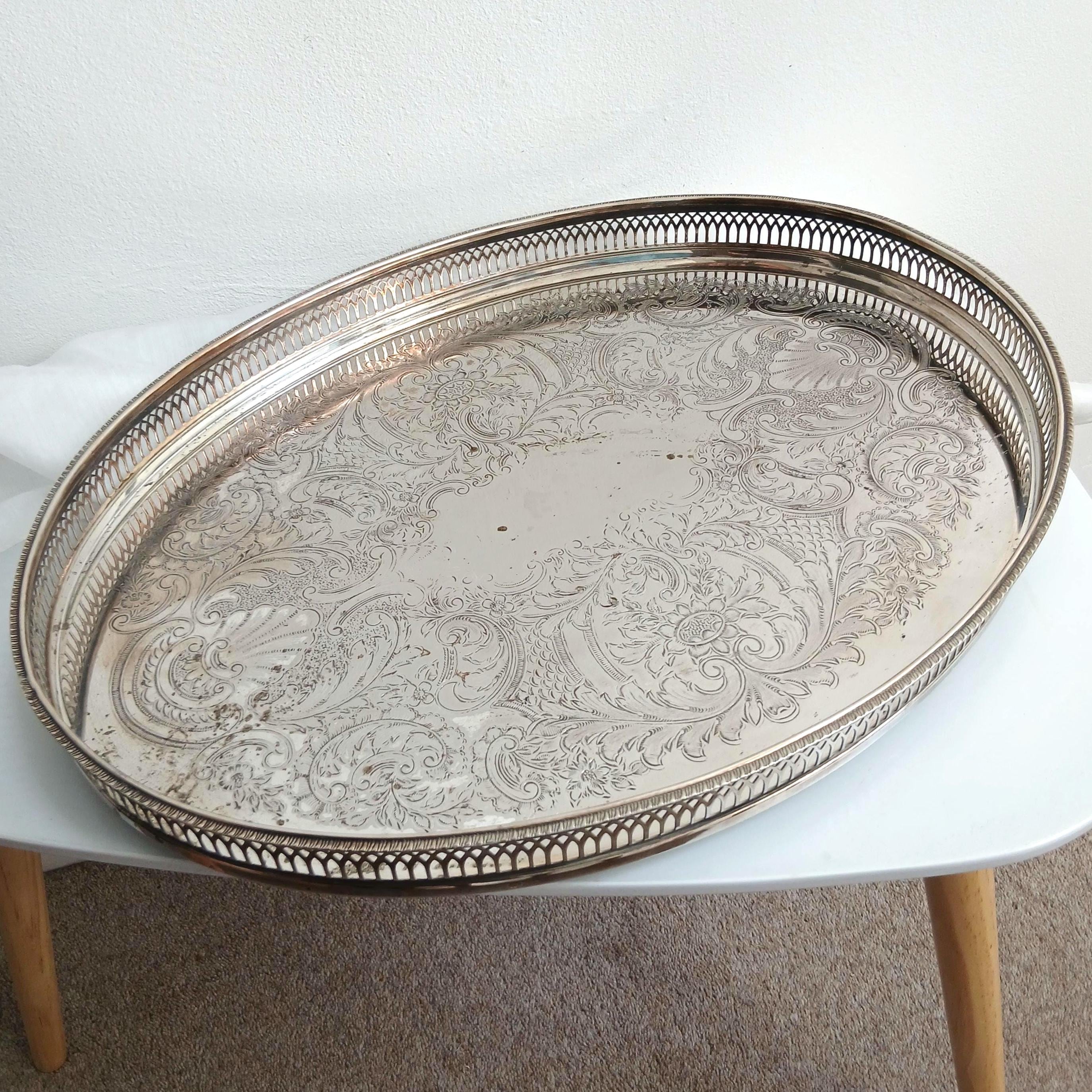 【英国製】Cavalier（キャバリエ）　シルバートレイ　ヴィンテージ Cavalier Silver Tray - Etsy