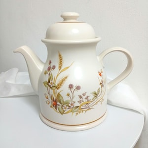 Vintage Marks and Spencer St Michael Harvest stor tekanna kaffekanna vetebär höstdesign retro brittisk samlarset