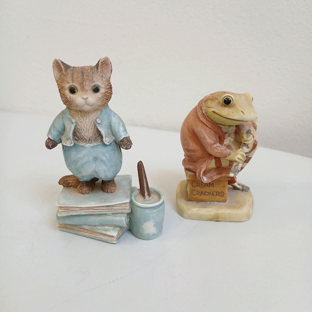 Vintage World of Beatrix Potter Tom Kitten Jeremy Fisher Character ...