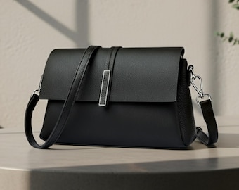 Bolso de mujer de piel auténtica suave / Bolso de hombro de piel de vaca para mujer