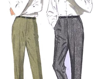 Op de afbeelding: Illustratie van twee mannen in vintage kleding, elk met een pijp. De ene draagt een witte coltrui en een olijfgroene broek, de andere een wit overhemd met knopen en een broek met krijtstreep. Beide outfits hebben een zwarte riem.