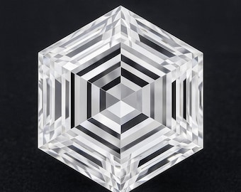 Diamante hexagonal cultivado en laboratorio, con certificación IGI y corte elegante.