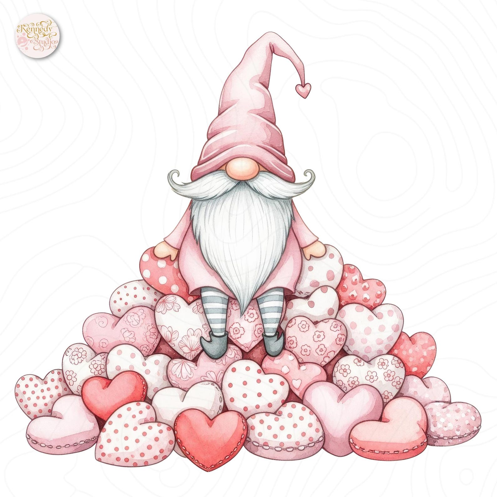 Cute Valentine Gnome PNG Clipart Bundle Love Theme for Valentine Crafts ...