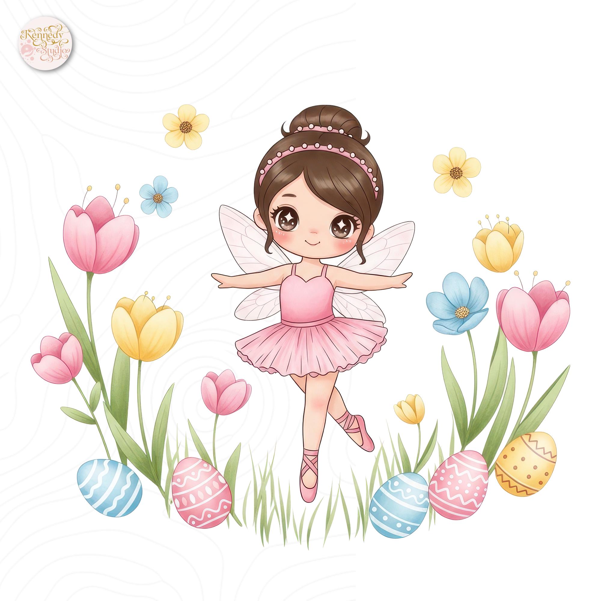 Easter Ballerina Fairy PNG Clipart Watercolor Pastel Ballet Fairy ...