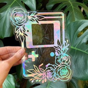 Gameboy Suncatcher - Window Cling, Rainbow Maker, herbruikbare Suncatcher-sticker, raamprisma, Suncatcher-raam, sticker Bird Collision