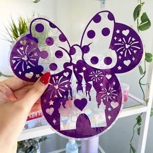 Mouse Ears Suncatcher -  Window Cling, Rainbow Maker, Reusable Suncatcher Sticker, Window Prism, Suncatcher Window, Bird Collision Decal