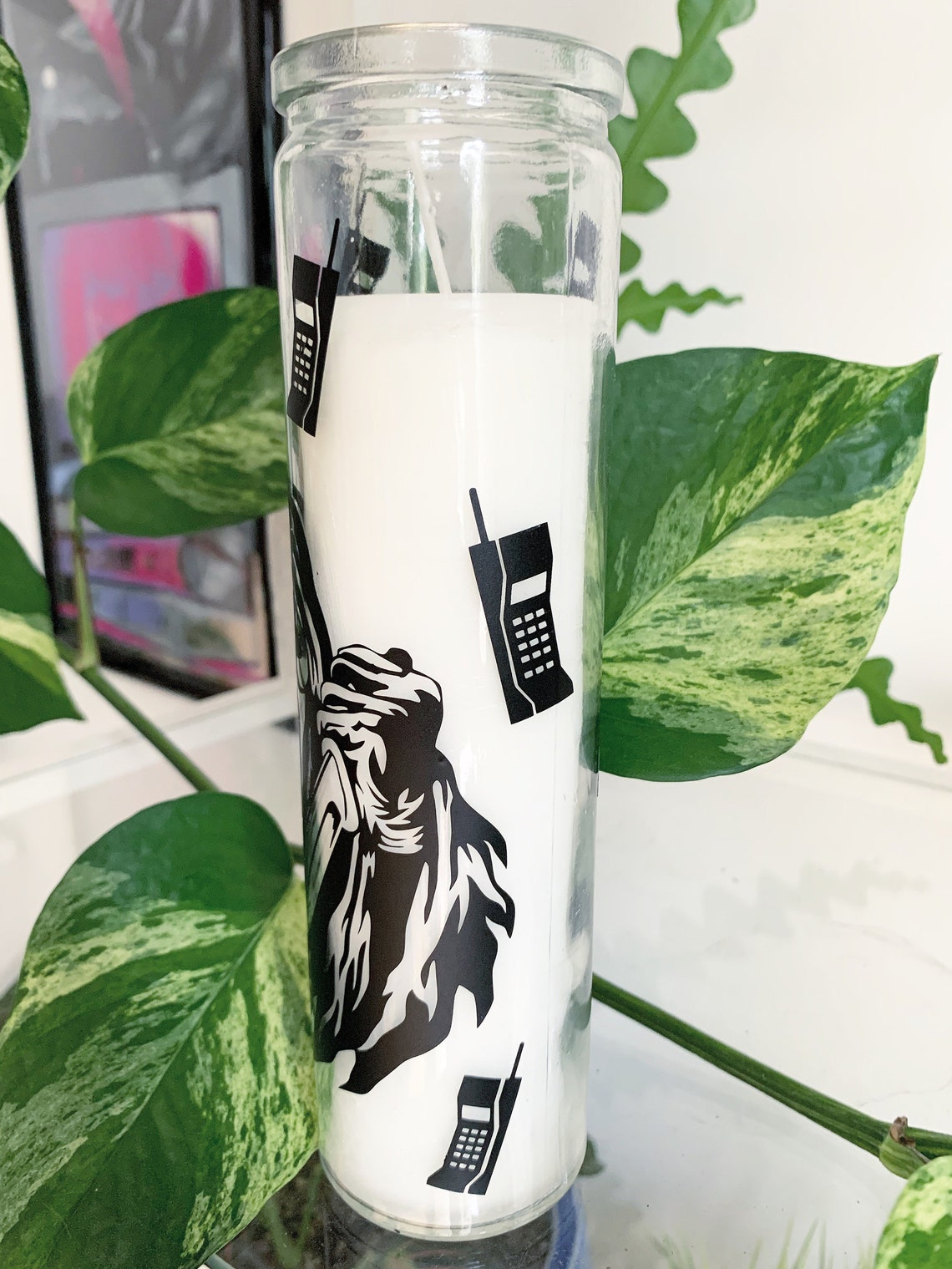 Ghostface Prayer Candle Horror Halloween Spooky Candles Etsy