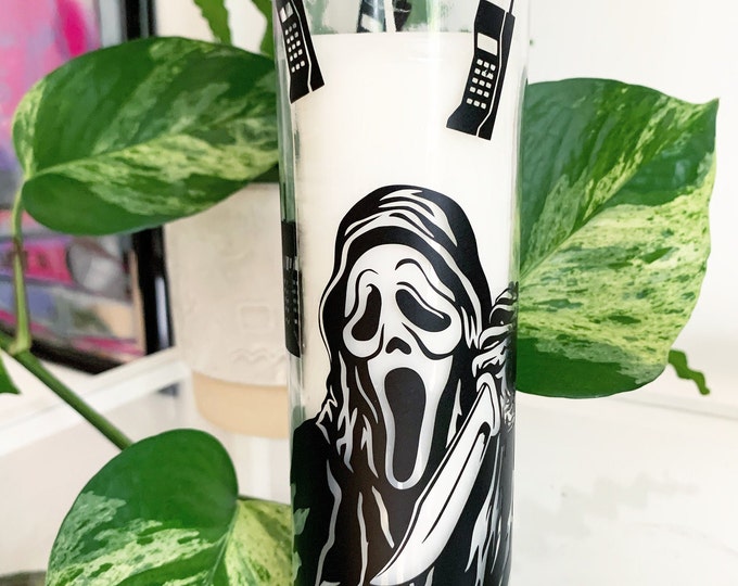 Ghostface Prayer Candle Horror, Halloween, Spooky, Candles, Scream