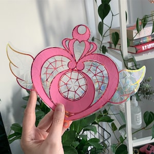 Sailor Moon Window Cling - Window Cling, Rainbow Maker, Reusable Suncatcher Sticker, Window Prism, Suncatcher Window, Bird Collision Decal