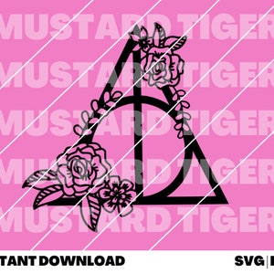HP Florals - Png, Svg Cutting File, Book Png Design, Reading Svg, Digital file, Digital, wizard