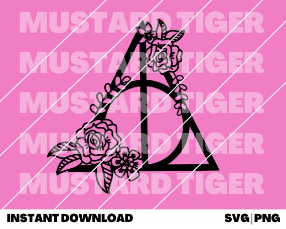 HP Florals - Png, Svg Cutting File, Book Png Design, Reading Svg, Digital file, Digital, wizard