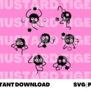 Sprites - Png, Svg Cutting File, Cute Png Design, Anime Svg, Digital file, Digital, Soot