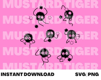 Sprites - Png, Svg Cutting File, Cute Png Design, Anime Svg, Digital file, Digital, Soot