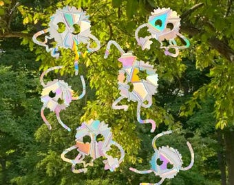 Sprite Suncatcher Pack: Rainbow Window Prism, Bird Decal