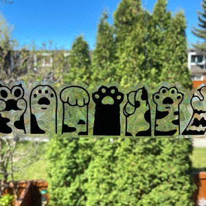 Toe Beans Suncatcher - Fensteraufkleber, Regenbogen-Maker, wiederverwendbarer Suncatcher-Aufkleber, Fensterprisma, Suncatcher-Fenster, Vogelkollisionsaufkleber