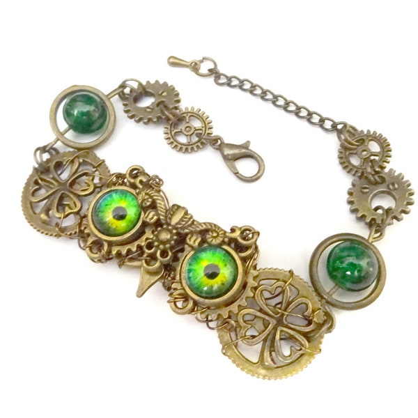 Bracelet hibou steampunk