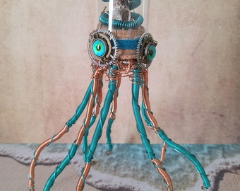 Giant steampunk octopus, octopus figurine, mermaid, sea sculpture, ocean decoration