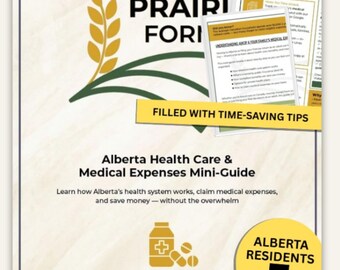 Alberta Health Care and Medical Expenses Mini-Guide | 7-Page PDF with Tips and Links (Digital Download)