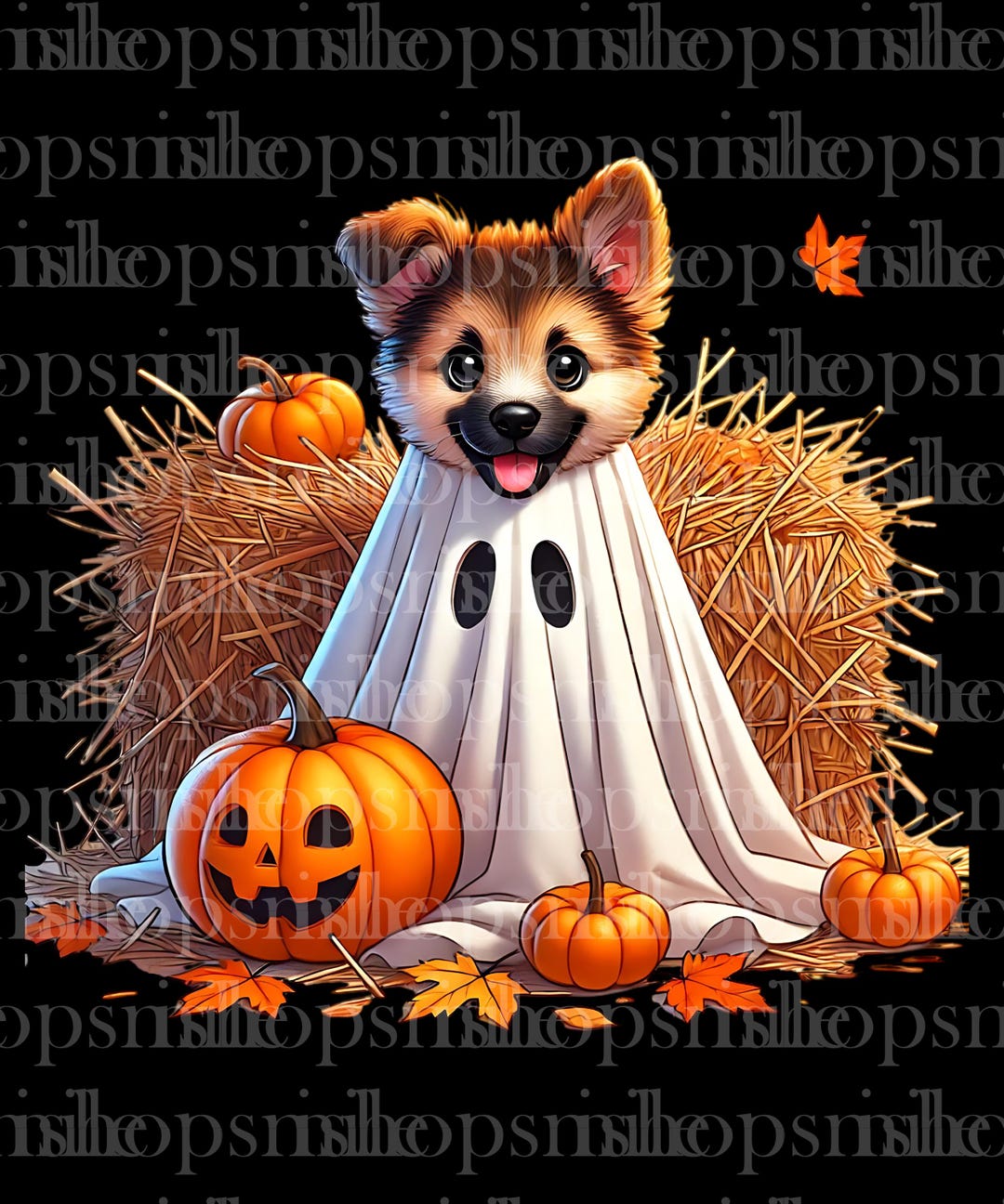 German Ghost German Shepherd Ghost PNG: Halloween Dog Image File (digital Download ...