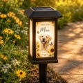 Personalized Pet Memorial Solar Light, Custom Dog Cat Garden Stake, Sympathy Gift
