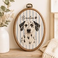 Personalized Pet Portrait Embroidery Hoop, Custom Dog Cat Memorial Gift, Embroidered Pet Portrait product logo