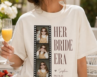 Personalized Bride Era Shirt, Custom Photo Bridal Tee, Bride to Be Gift, Bachelorette Party Shirt, Wedding Keepsake