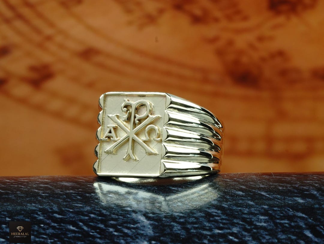 Chi Rho Wedding Chi Rho Signet Ring, Handmade Christian Jewelry,925 Sterling Silver ...