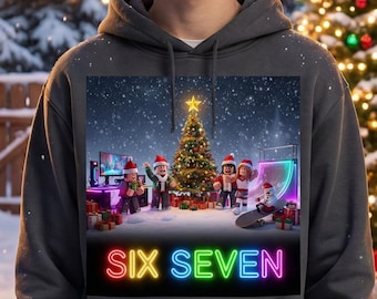 Impresión artística navideña de Roblox / Decoración navideña de Six Seven Gamer / Regalo digital único
