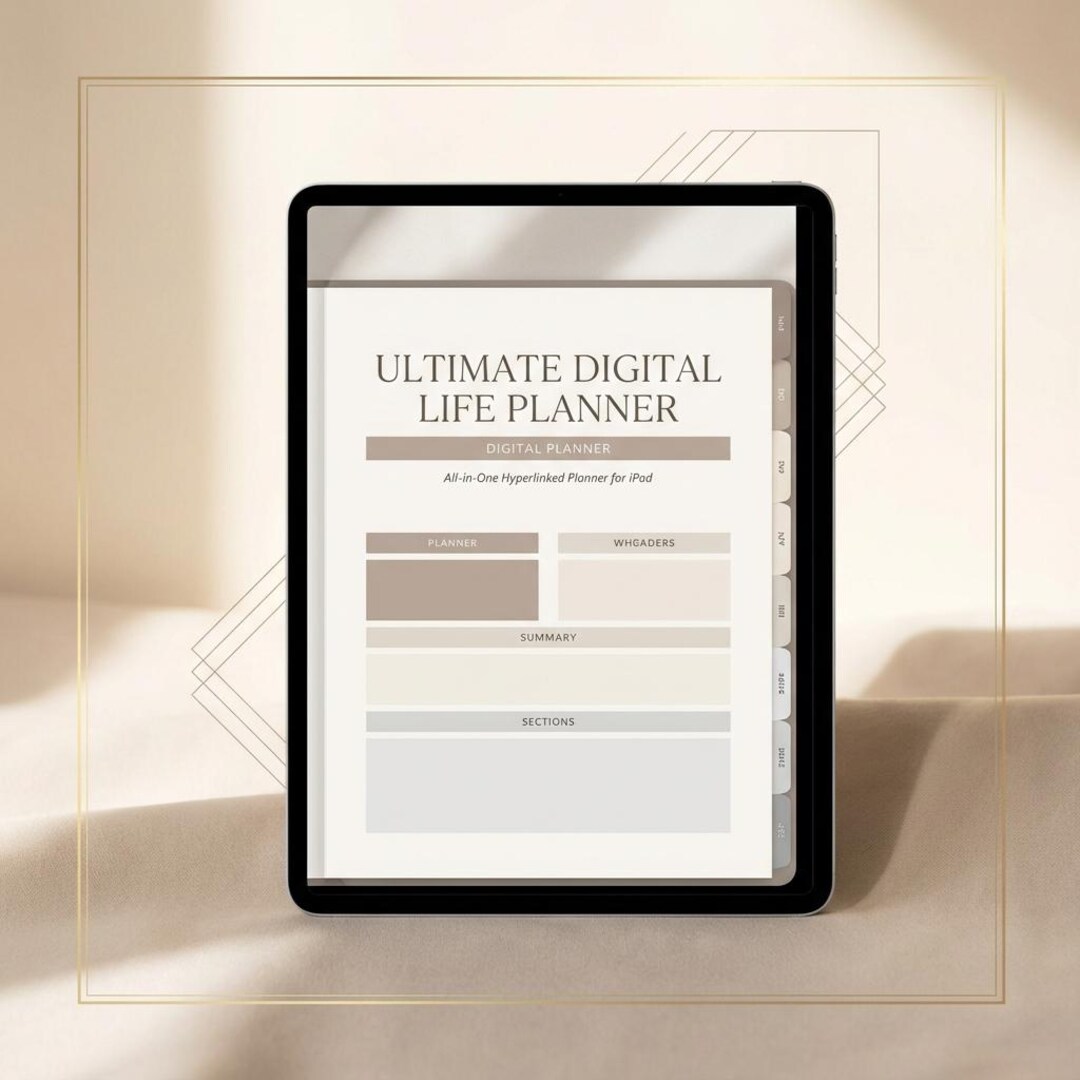 Photo inspiration: Digital Life Planner For Ipad All In One Hyperlinked Planner Photo Inspiration