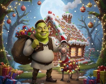 Paquete de 5 imágenes de parodias navideñas, mercado invernal de fantasía, humor de muñecos de nieve, descarga digital