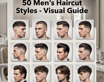 Men's Haircut Styles Visual Guide – Barber Reference (Printable & Mobile)