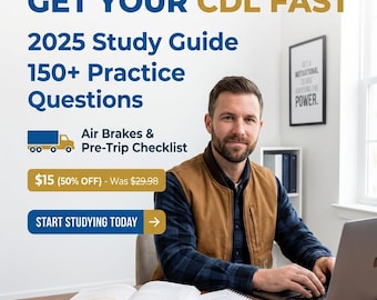 2025 CDL Study Guide: Practice Questions, Air Brakes, Pre-Trip (PDF Download)
