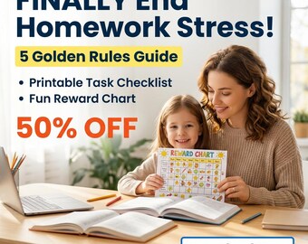 No More Homework Battles Kit: Kid's Study Routine Checklist & Reward Chart for Peaceful Learning
