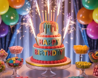 Viral Birthday Celebration Video Template – Modern Animation (Digital Download)