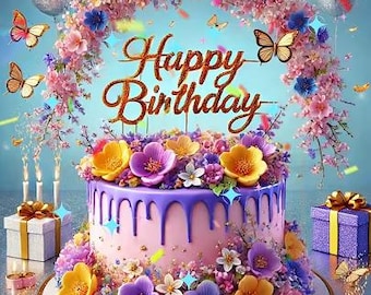 Happy Birthday Animated Video Digital Download All Ages