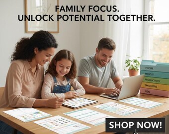 50 ADHD Planner Bundle for Adults  Students | Printable Productivity Organizer, Focus & Executive Function Worksheets